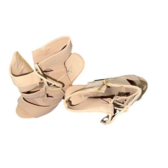 Wet Seal Lace Up Open Toe Heel Women 9 - Picture 3 of 5